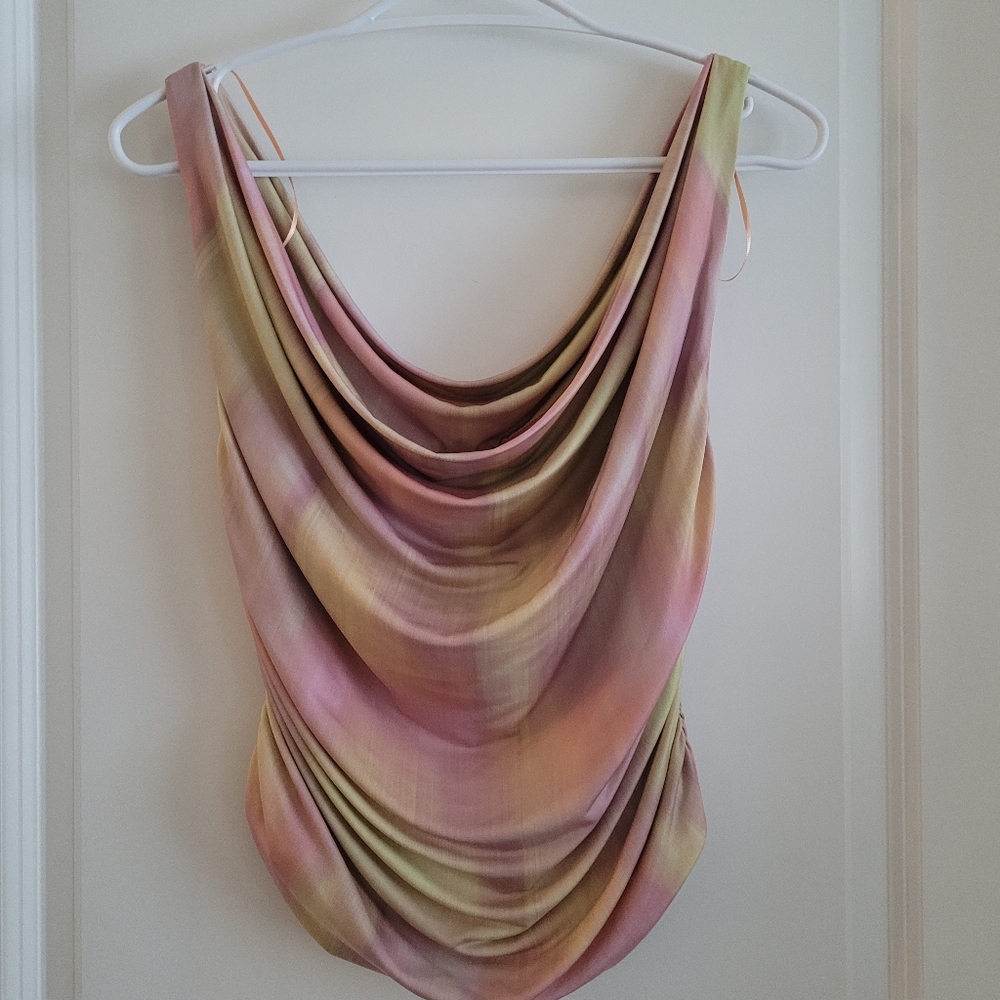 NWT Zara Plunging Neckline Top size large